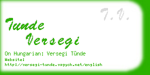 tunde versegi business card